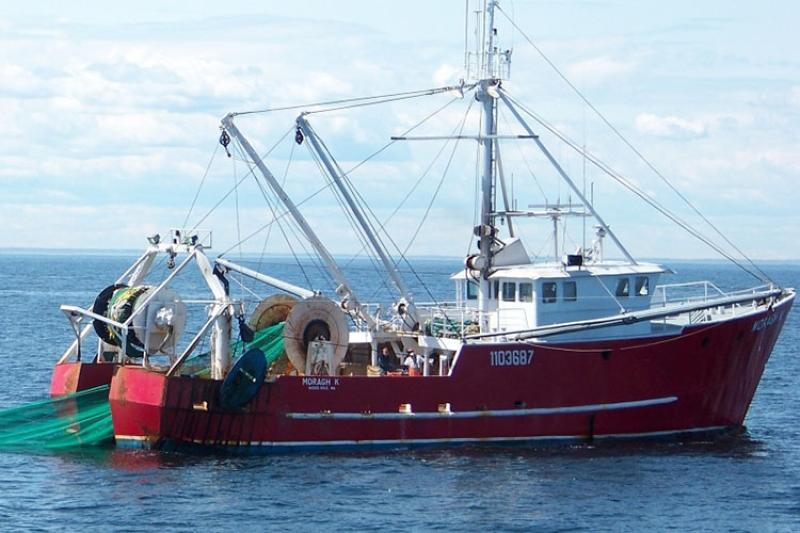 New England commercial fishing trawl vessel.
